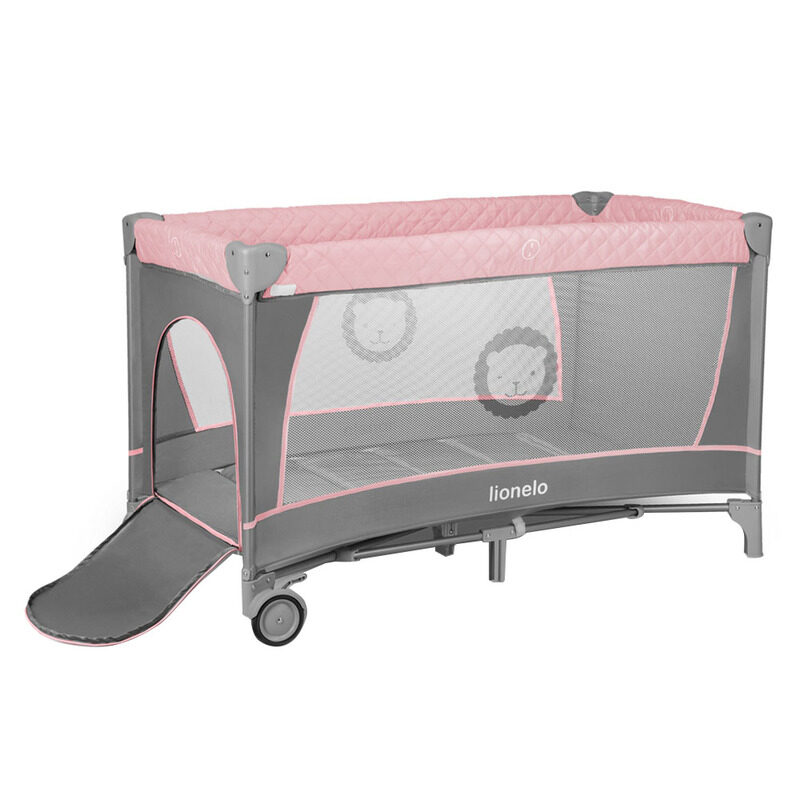 

Lionelo Flower 2-in-1 Travel Bed Playpen, Flamingo Pink