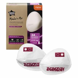 Tommee Tippee Made For Me Disposable Breast Pads, Large, 24 Piece, White