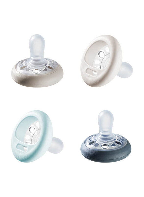 

Tommee Tippee Breast Like Soother for Boys, 0-6 Months, 4 Pieces, Multicolour