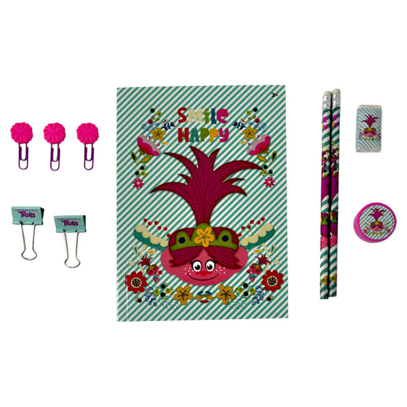 

Universal Studios Trolls Stationery Set, 10 Pieces, Multicolour
