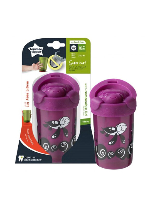 

Tommee Tippee No Knock Cup With Removable Lid, 300ml, Purple