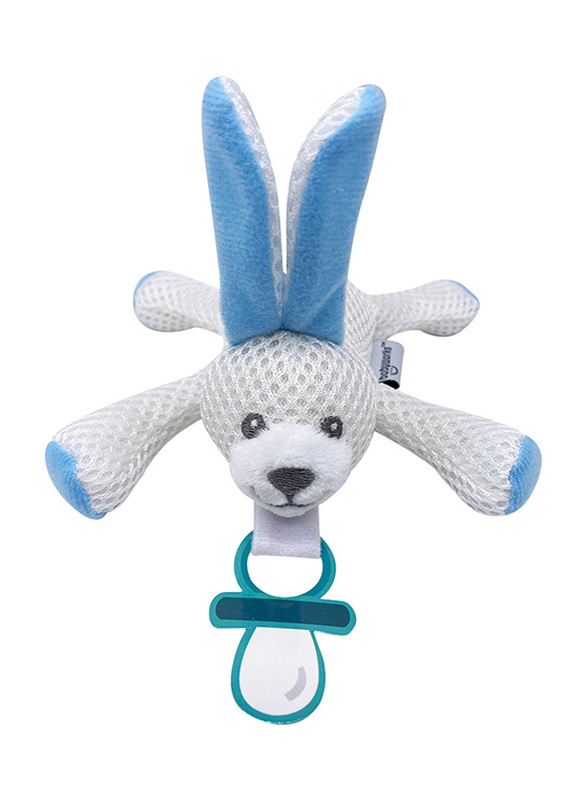 Babyworks Pacifier Holder Breathable Toy Blue Bunny, Billy, Multicolour