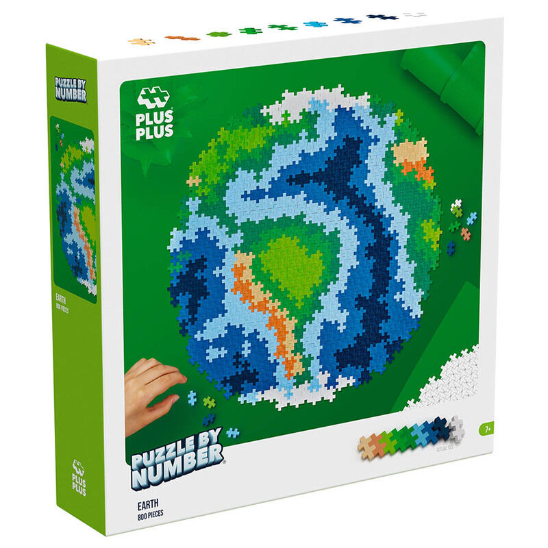 

Plus Plus Puzzle By Number Earth Building Set, 800 Pieces, Ages 7+