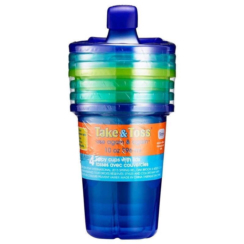 

The First Years Take and Toss Straw Cups, 10oz, 4 Pieces, Blue