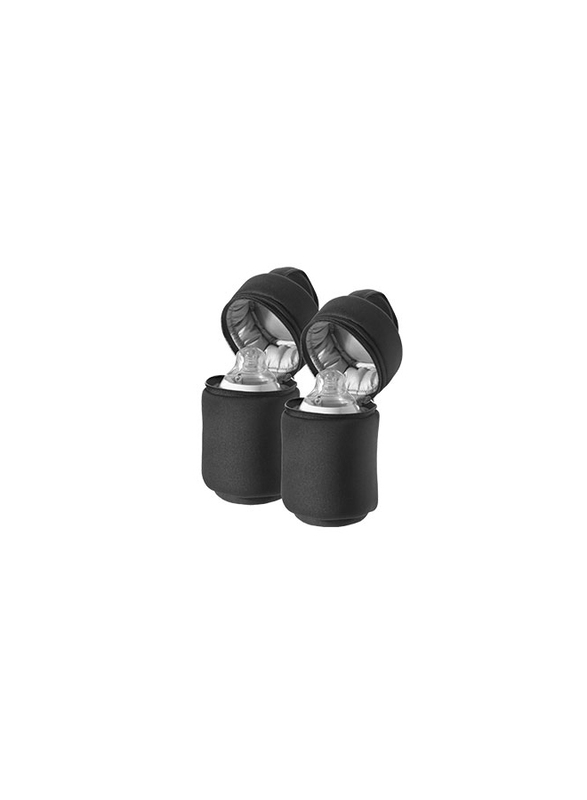 Tommee Tippee Closer to Nature Insulated Bottle Carriers x 2, Black