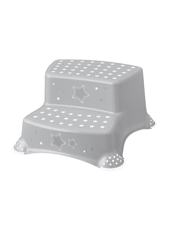 Keeeper Anti Slip Double Step Stool Function Stars, Grey