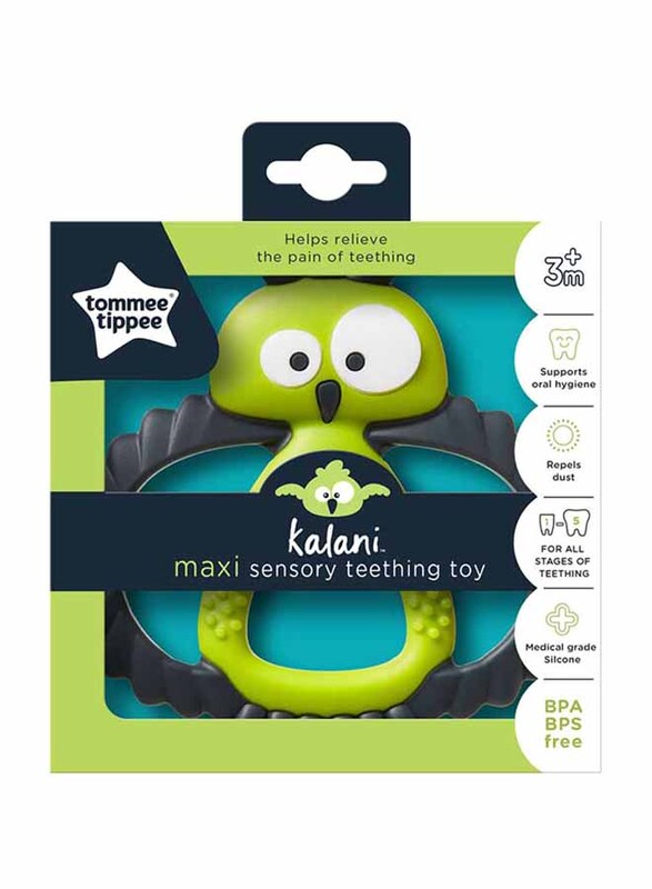 Tommee Tippee Kalani Maxi Teether Sensory Teething Toy, Green/Black