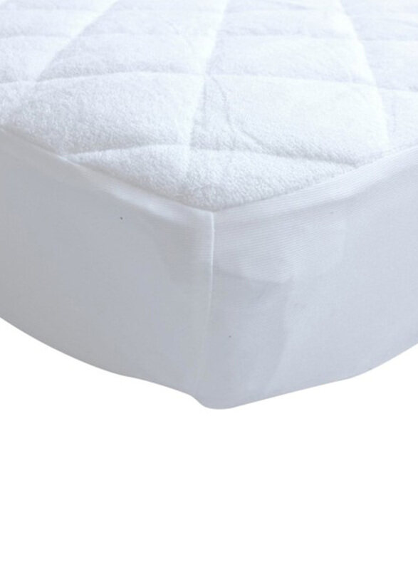 

Babyworks Quilted & Fitted Bamboo Mattress Protector, White