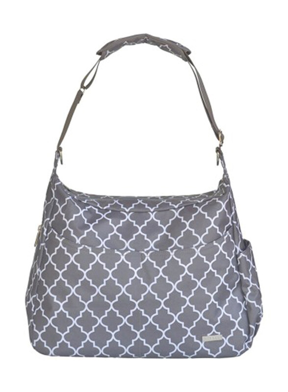 

JJ Cole Collections Linden Stone Arbor Diaper Bag, Grey/White