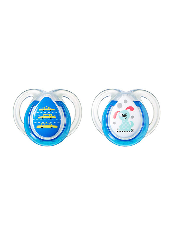 

Tommee Tippee Closer To Nature Soother, 2-Piece, Blue