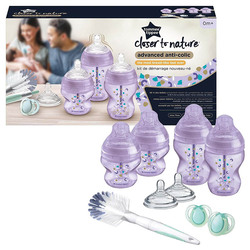 Tommee Tippee Newborn Baby Bottle Starter Kit, Purple