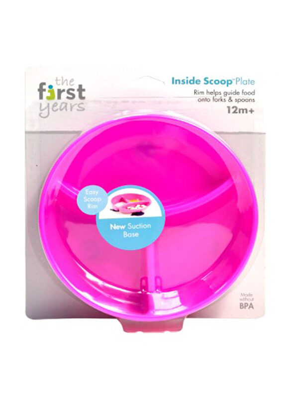 

The First Years Inside Scoop Suction Sectioned Plate, Pink