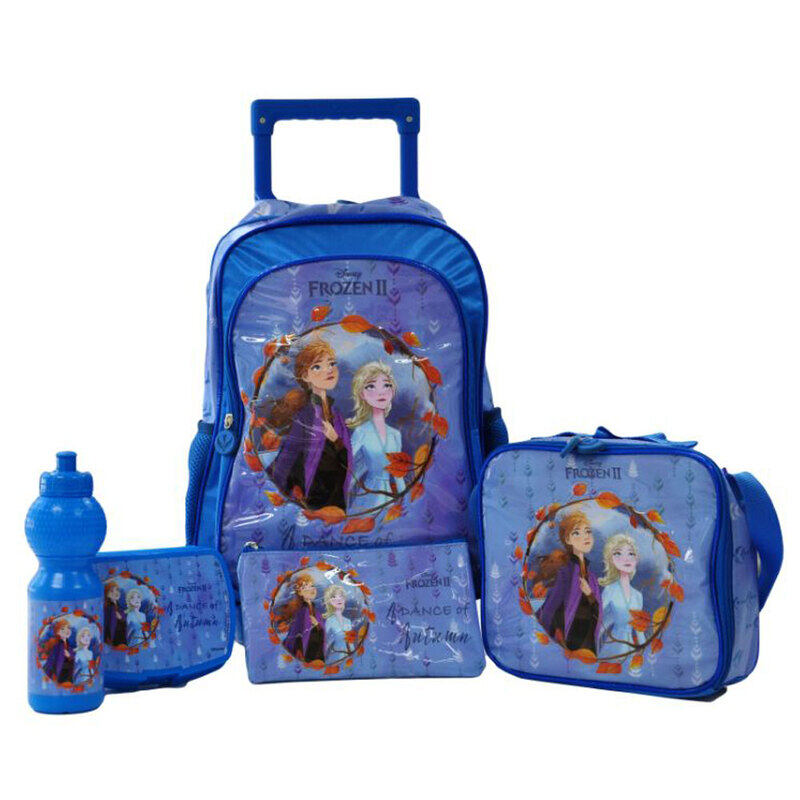 

Disney Frozen II A Dance Of Autumn 5-in-1 Trolley Bag For Girls, Blue