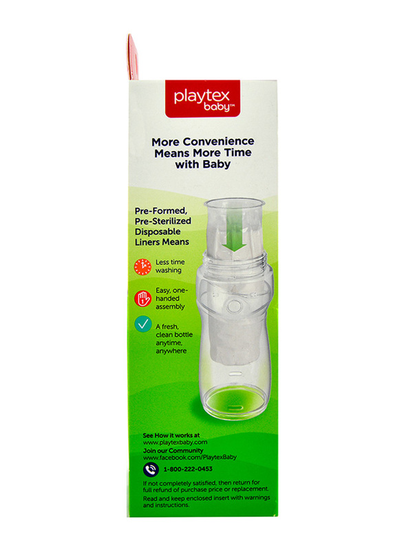 Playtex Baby Nurser With Drop-Ins Liners 8oz, Clear