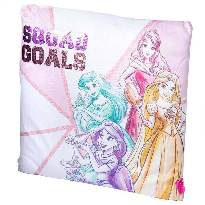 

Disney Princess Digitally Printed Squad Goals Cushions, Pink