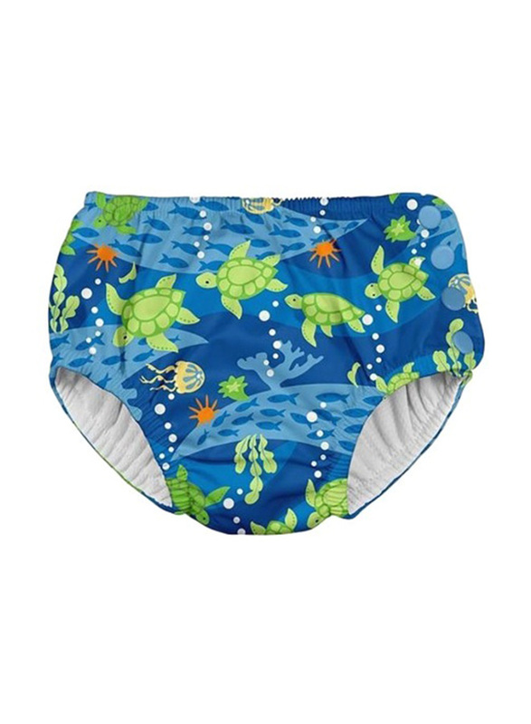 Green Sprouts Snap Reusable Swimsuit Diaper, 6 Months, 0.10 Kg, 1 Count, Royal Blue