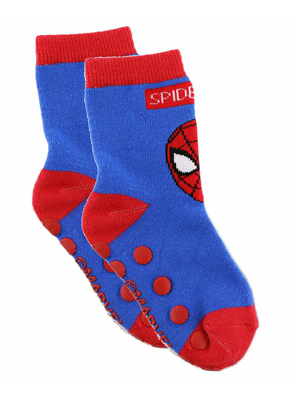 

Marvel Spiderman Kids Anti Slip Socks, 2-5 Years, Blue/Red