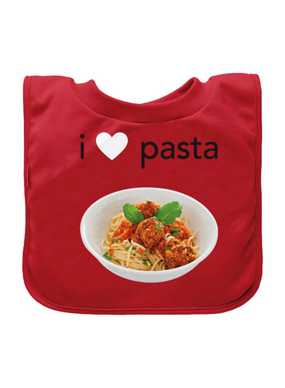 

Green Sprouts Pull-Over Food Bib Pasta, 9-18 Months, Red