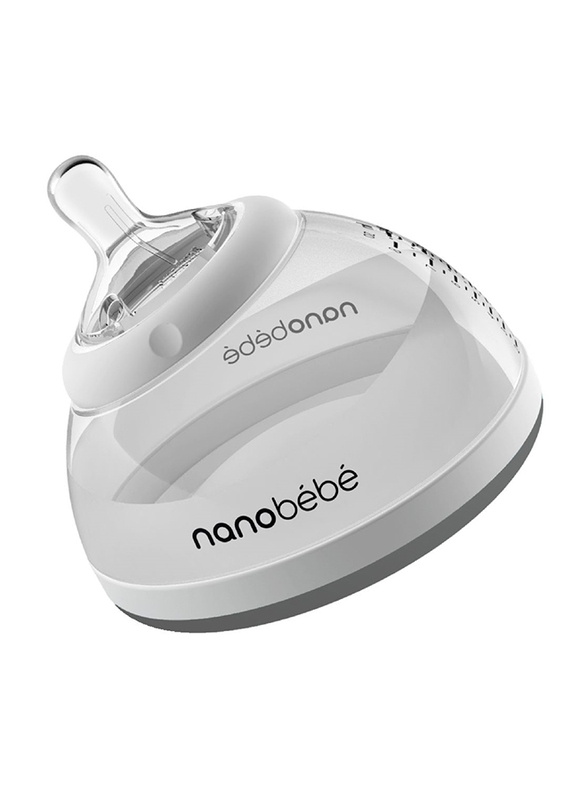 Nanobebe Transition Feeding Bottle, 240ml, Grey