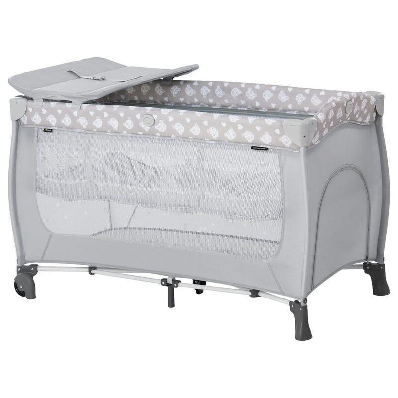 

Hauck Teddy Sleep N Relax Center Travel Cots, Grey