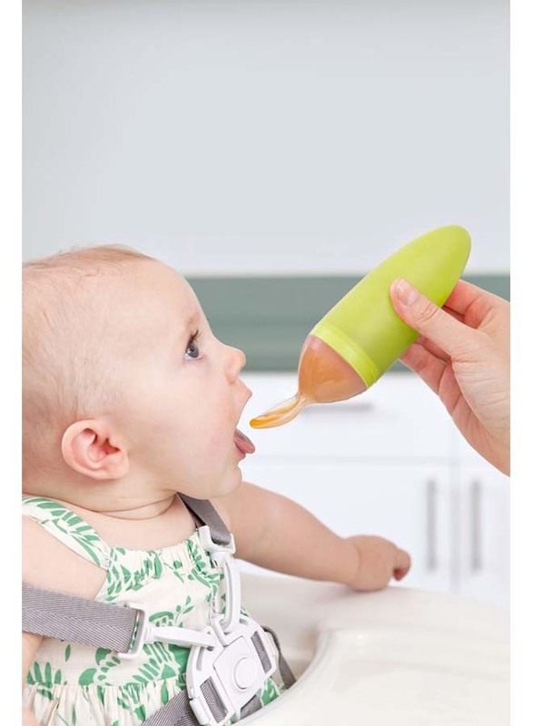 Boon Squirt Silicone Baby Food Dispensing Spoon, Mint