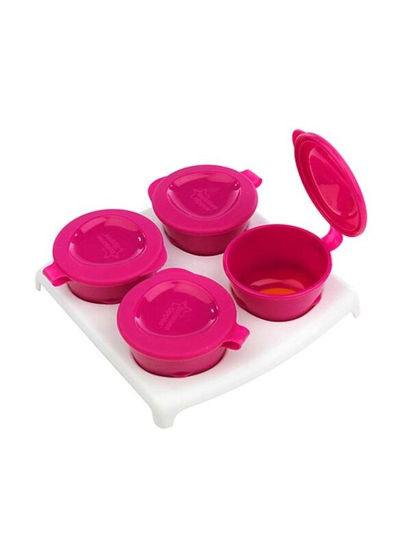 

Tommee Tippee Exp Pop Up Freezer Pots & Tray, Pink