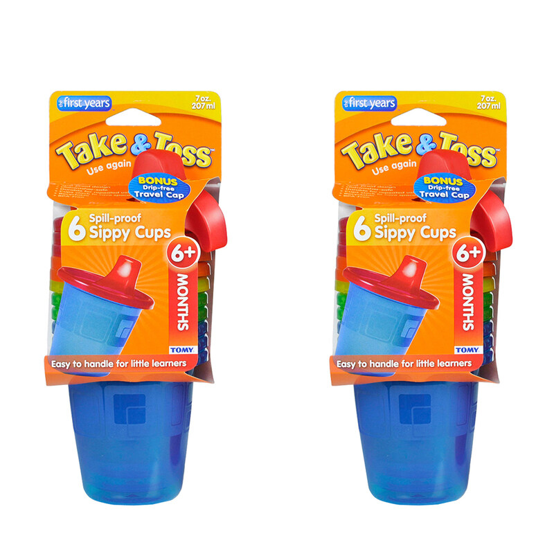 

The First Years Take & Toss Spill Proof Cups, 7oz, 2 Pieces, Blue