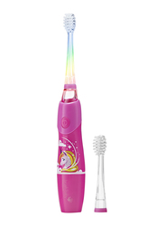 Brush Baby New Kidzsonic Unicorn Electric Toothbrush, 2 Pieces, Pink