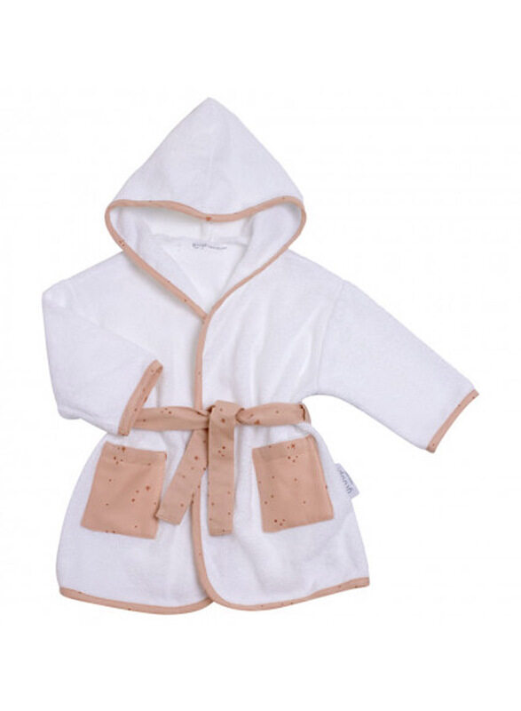 

Gloop Organic Cotton Sparkle Bath Robe, 0-12 Months, White