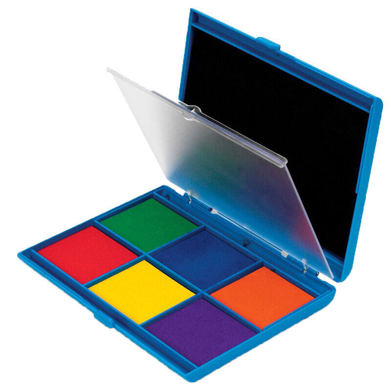 

Learning Resources 7-Color Washable Nontoxic Ink Stamp Pad, 45-Pieces, Ages 5+
