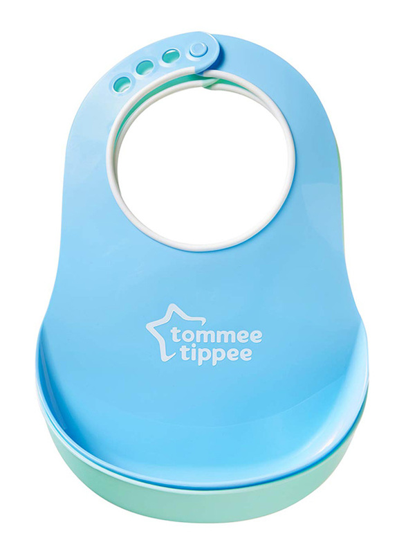 Tommee Tippee Essentials Comfi Neck Bib for Ages 6+ Month, Multicolour