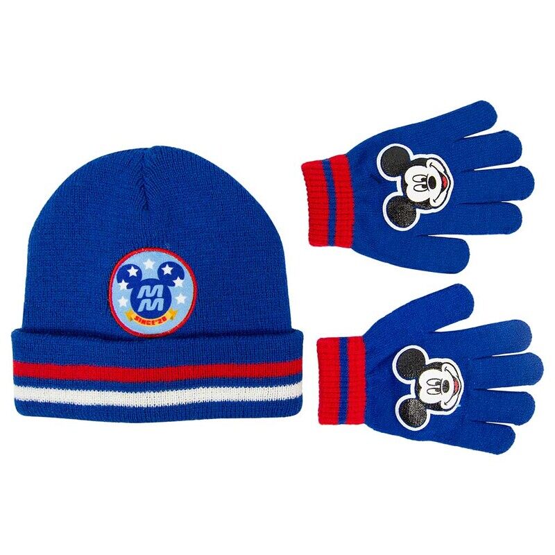

Disney Mickey Mouse Winter Beanie Hat & Gloves, Blue