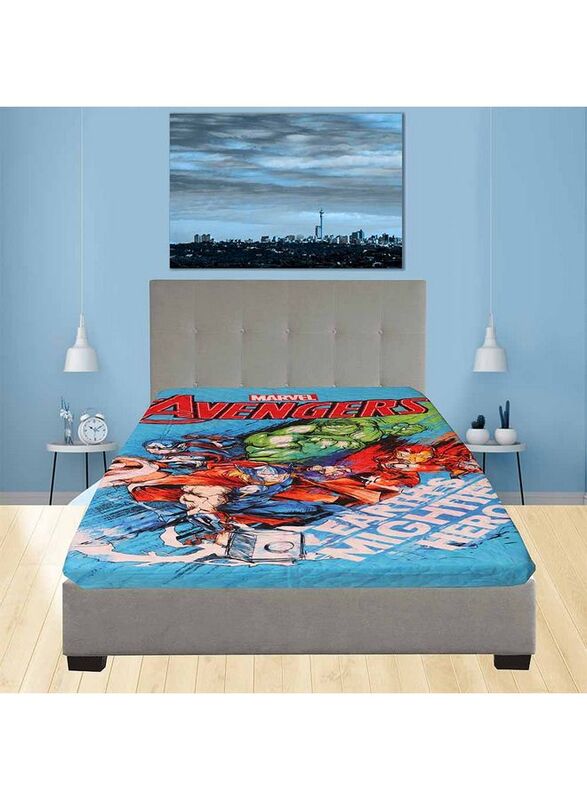 Marvel The Avengers Quilted Bedspread Kids Bed Sheet, 150 x 200cm, Multicolour