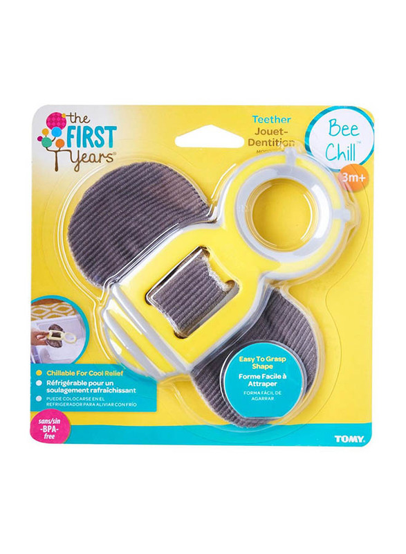 The First Years Bee Chill Teether, Black/Yellow