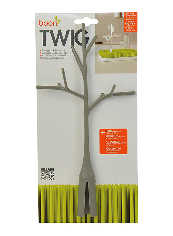 Boon Twig Grass and Lawn Countertop Drying Rack Accessory, Grey