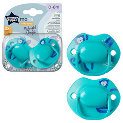 Tommee Tippee Moda Soother, 2 Pieces, Turquoise