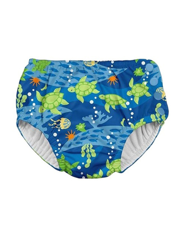 Green Sprouts Snap Reusable Swimsuit Diaper, 12 Months, 0.10 Kg, 1 Count, Royal Blue