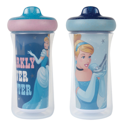 The First Years Cinderella Insulated Sippy Cup Set, 9oz, 2 Pieces, Blue