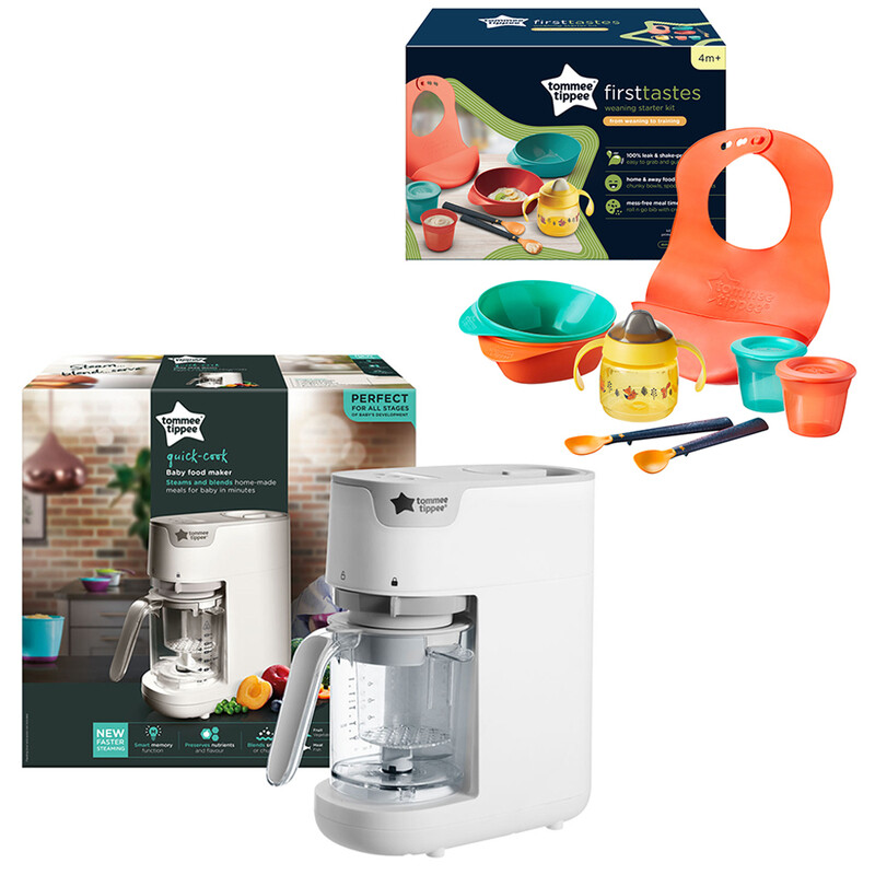 

Tommee Tippee Baby Food Steamer Blender with Weaning Kit, Multicolour