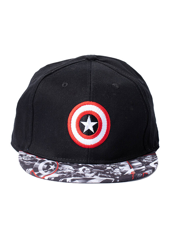 

Marvel Avengers Captain America Snapback Cap for Men, One Size, Black