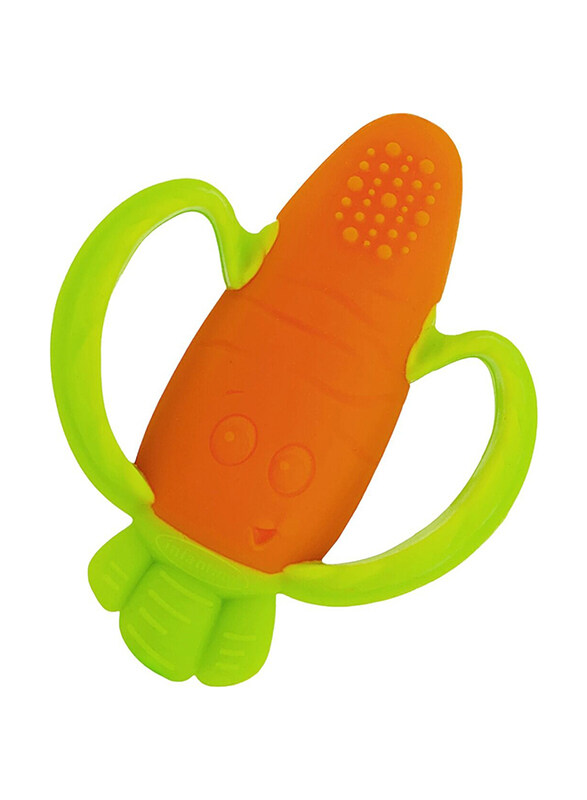 

Infantino Carrot Good Bites Textured Baby Teether, Orange/Green