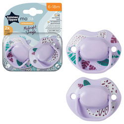 Tommee Tippee Moda Soother, 2 Pieces, Purple