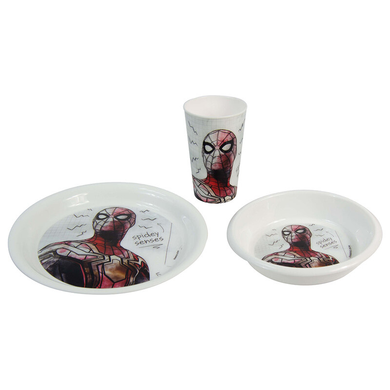 

Marvel Spiderman No Way Home Dinnerware Set, 3 Pieces, White