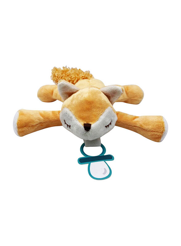 Babyworks Pacifier Holder Plush Toy Foxy, Multicolour