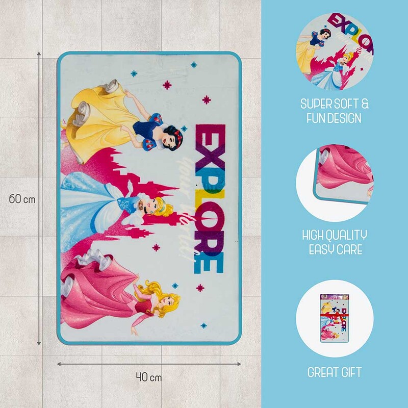 Disney Princess Floormat for Kids, 40 x 60ml, 3+ Years, Multicolour