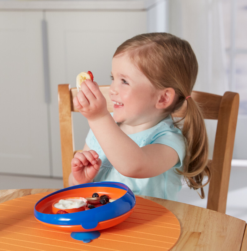 The First Years Toddler Inside Scoop Dip Plate, Orange