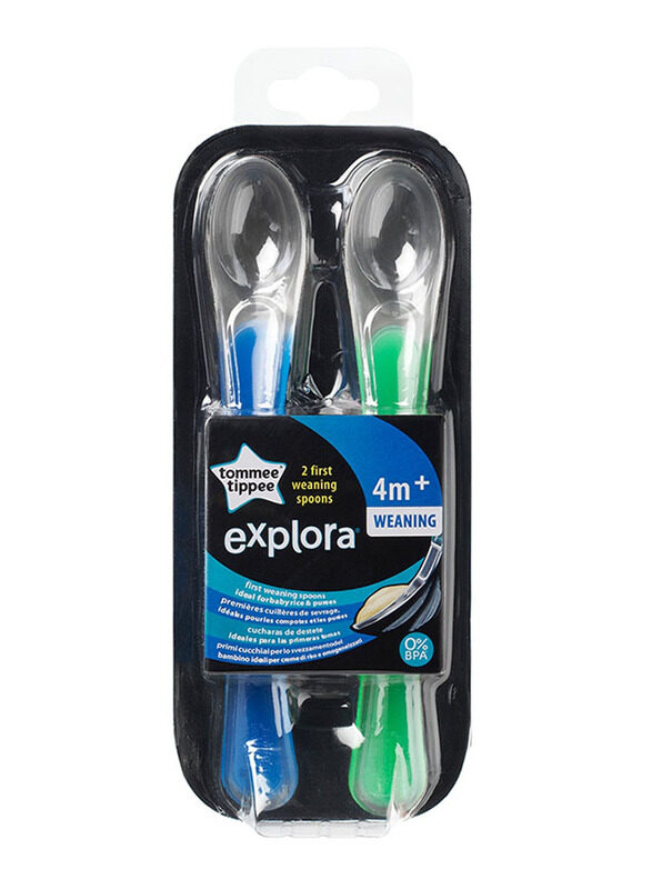 

Tommee Tippee Explora 1st Weaning Spoon, 2 Piece, Green/Blue