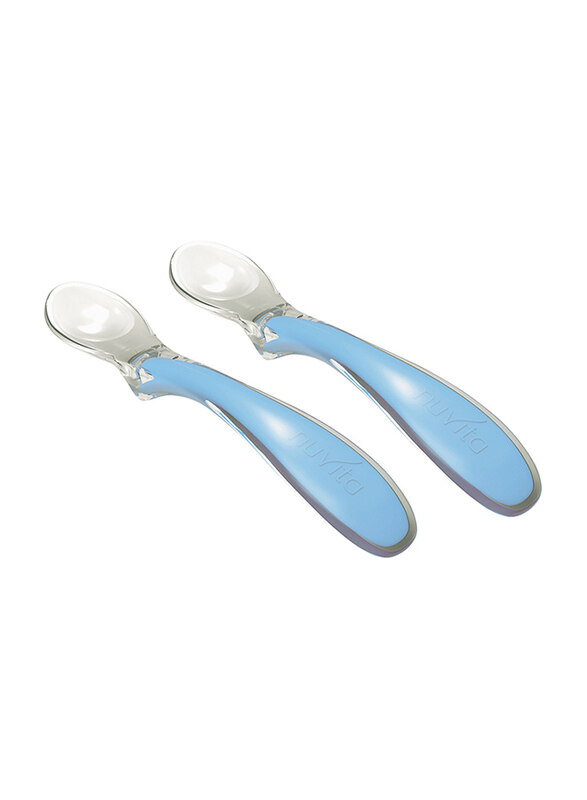 

Nuvita Set of 2 Easy Eating Silicone Feeding Spoons, Blue