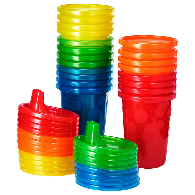 The First Years Take & Toss Sippy Cups, 284ml, Pack of 20, Multicolour