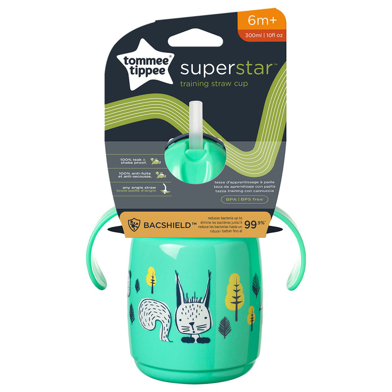 Tommee Tippee Superstar Training Straw Cup, 300ml, Green